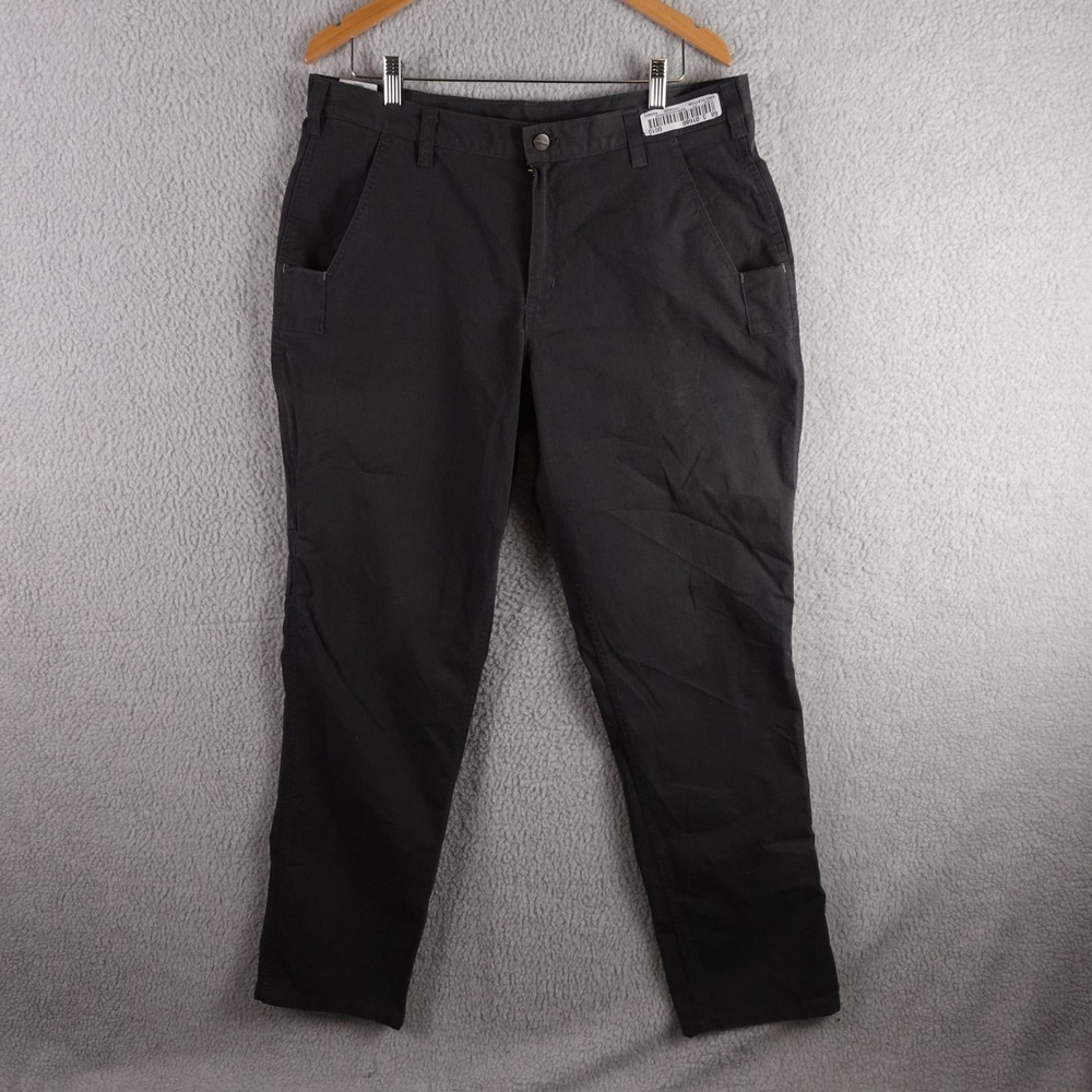 Carhartt Mens Relaxed Fit Ripstop Work Pants Dark Gray Black 36x34